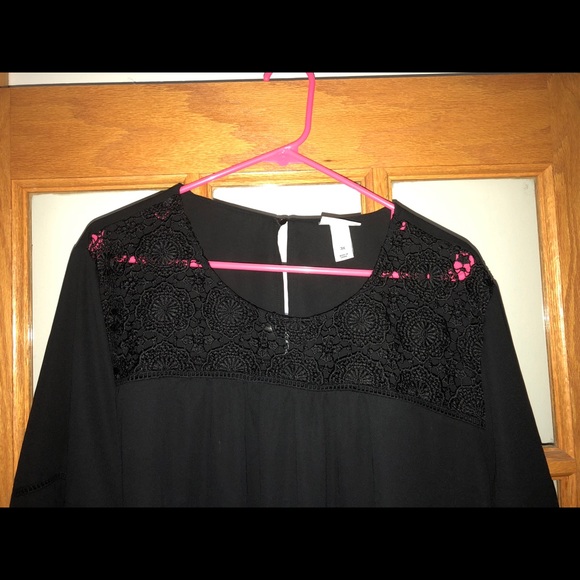 Ava & Viv Black Bell Sleeve Tunic 3XL - Picture 4 of 7